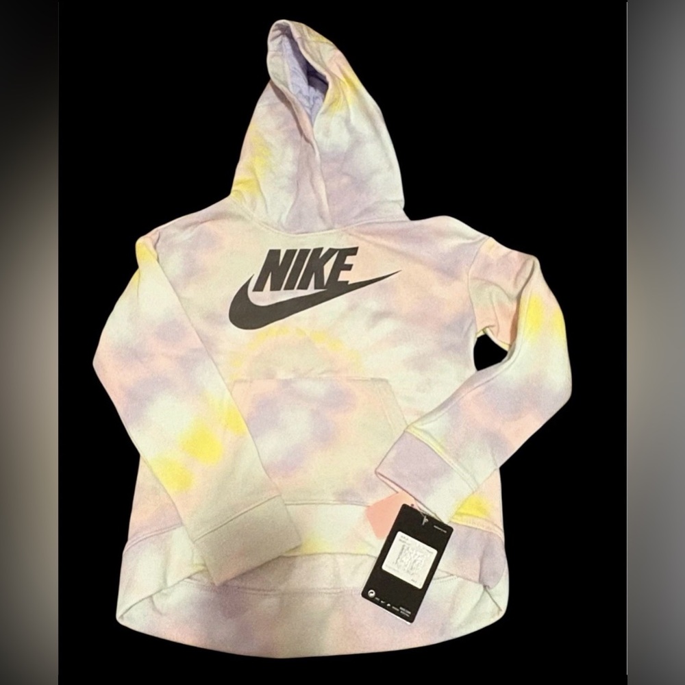 Nike Pastel Tie-Dye Hoodie in Yellow & Lavender